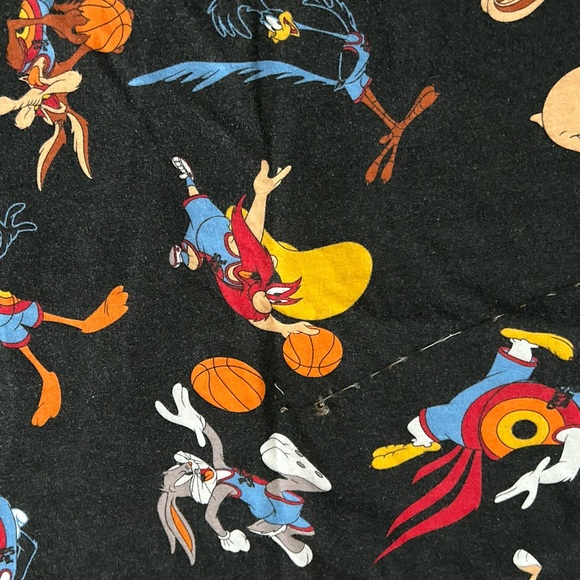 Space Jam Black Looney Tunes Graphic T-Shirt - Picture 2 of 6